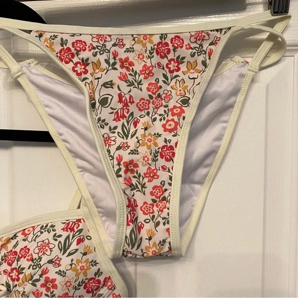 NWT Cider Underwire Floral Cheeky Fully Lined Bikini Swimsuit Small - Picture 9 of 15